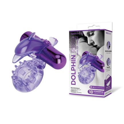 Bodywand Rechargeable Dolphin Ring with Clit Ticklers