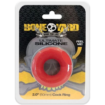 Boneyard Ultimate Silicone Cock Ring Red