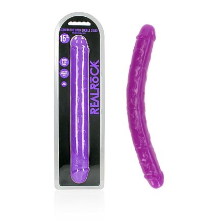 REALROCK 38 cm Double Dong Glow - Purple